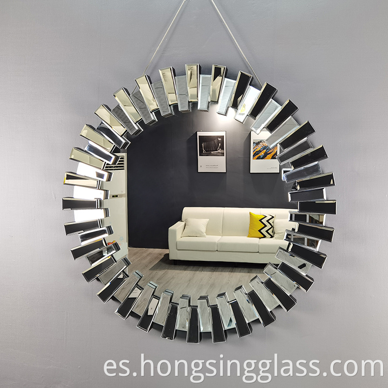 3d effect round shape clear mirror 